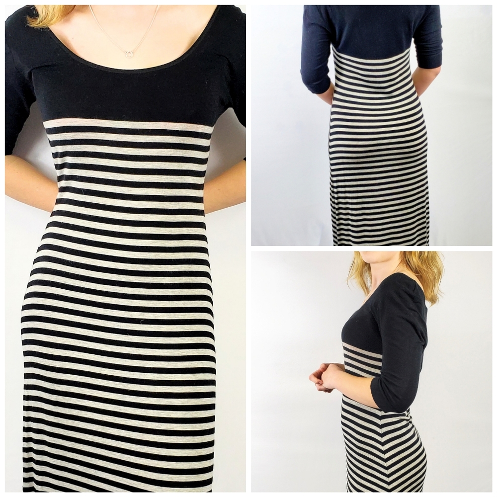 MAX STUDIO Striped Maxi Dress